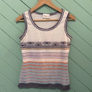 Vintage 70s Striped Tank Top, M